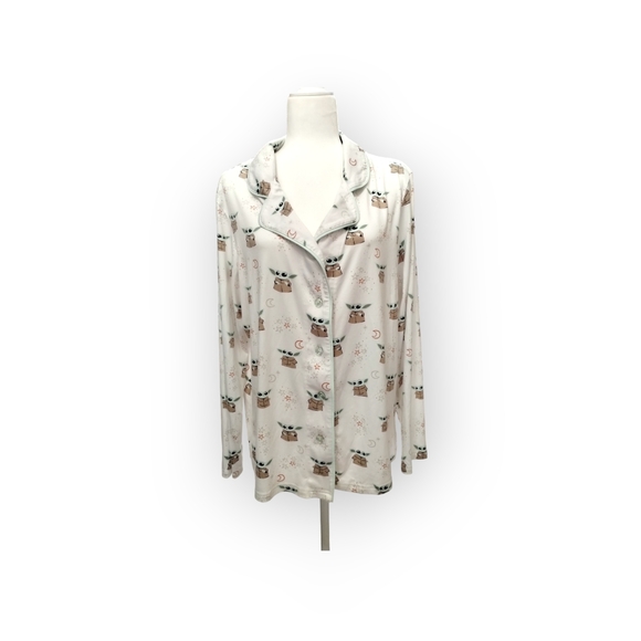 Munki Munki Star Wars Yoda Pajama Top Women's Size XL - Picture 1 of 2